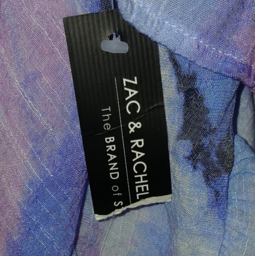 NWT Zac & Rachel Tie Dye Ruffle Top - Picture 7 of 9